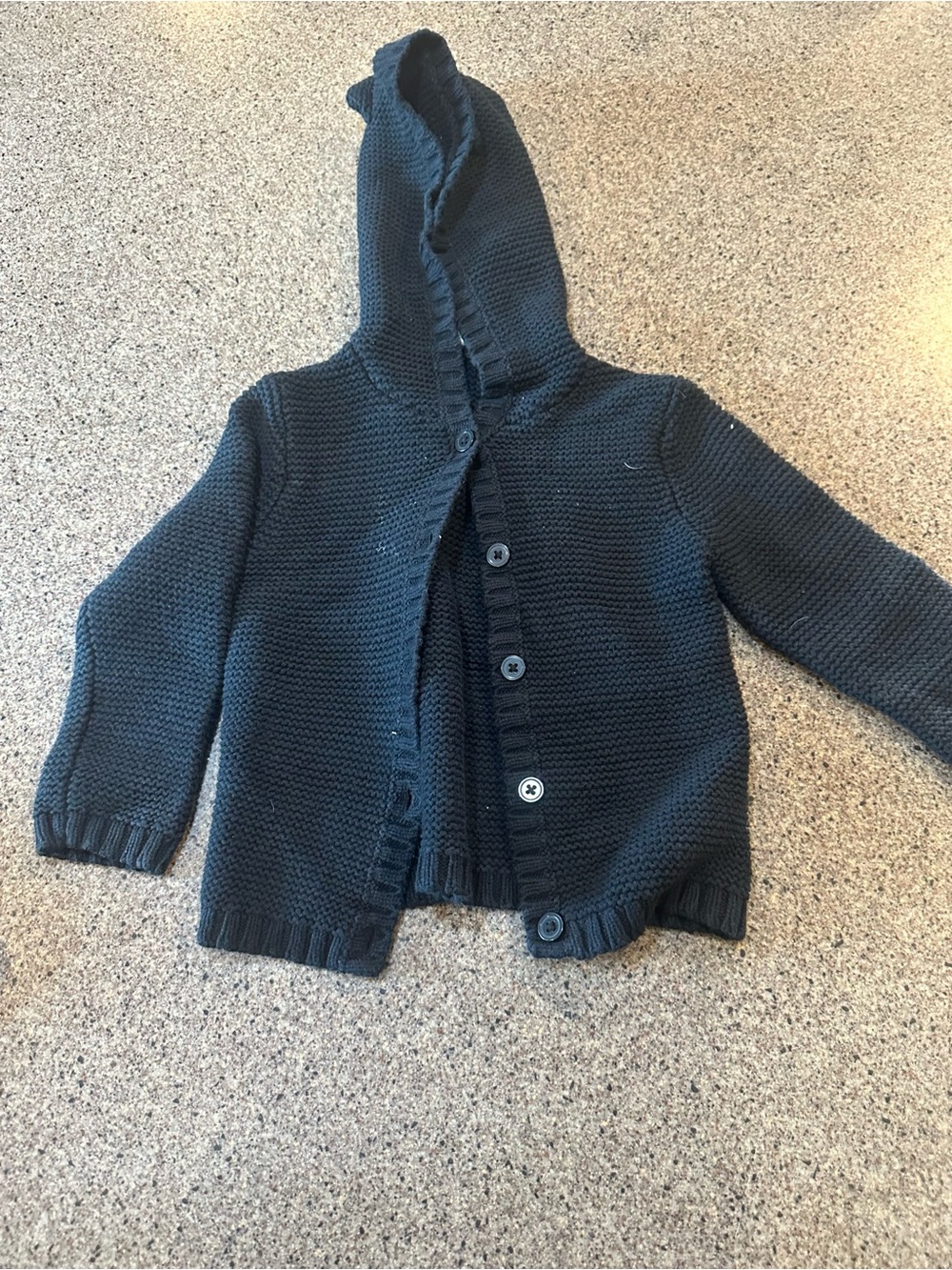 Carter's Black Hooded Knit Cardigan